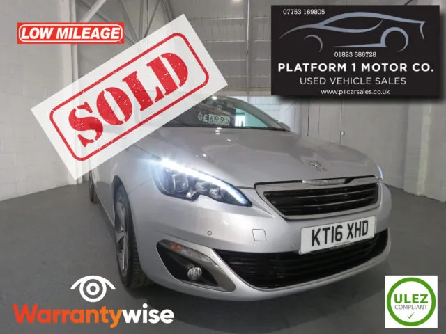 2016 1.2 PEUGEOT 308 ALLURE S/S AUTO