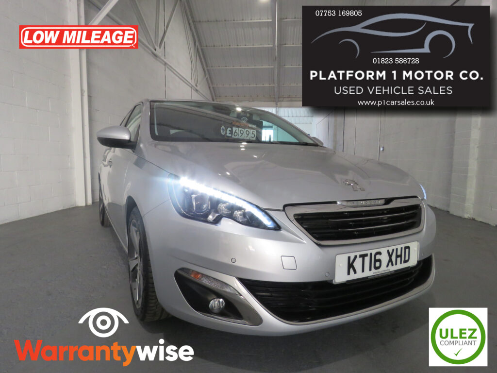 2016 1.2 PEUGEOT 308 ALLURE S/S AUTO